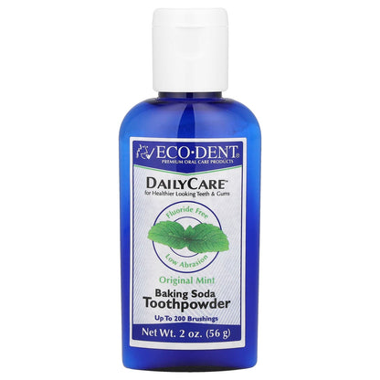 Eco-Dent Daily Care Baking Soda Toothpowder, Original Mint, 56 g (2 oz)