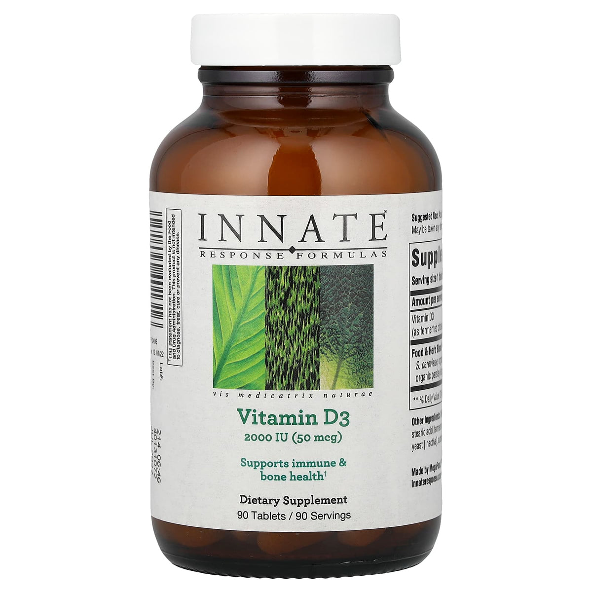 Innate Response Formulas Vitamin D3 50 mcg (2000 IU) 90 Tablets — product view