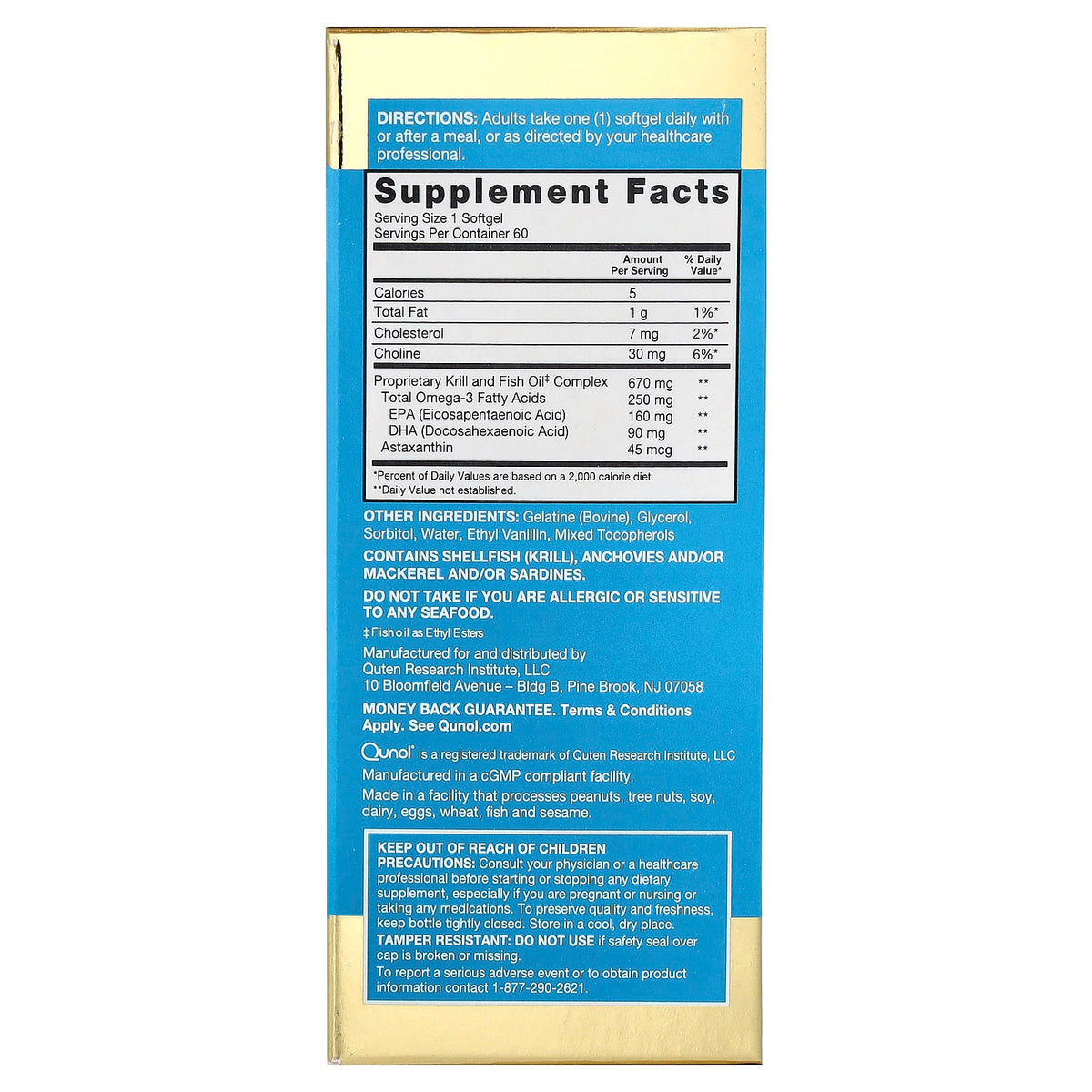 Qunol Advanced Omega-3 Krill and Fish Oil, 60 Softgels - view 2