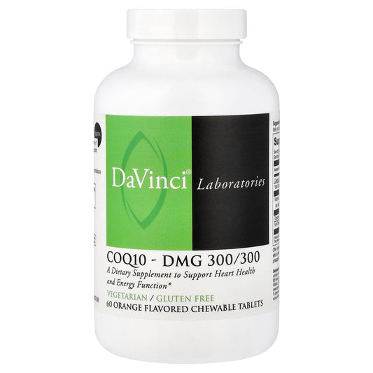 DaVinci Laboratories CoQ10-DMG 300/300 Orange 60 Chewable Tablets