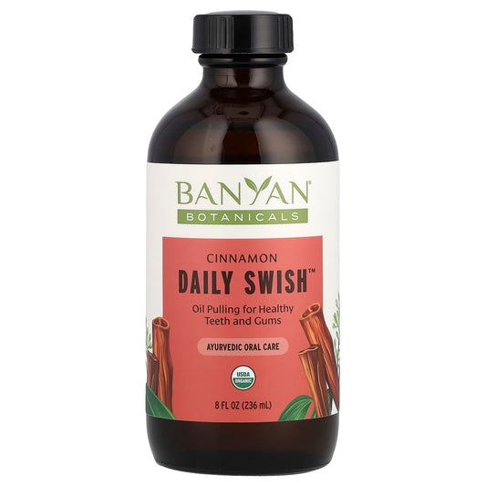 Banyan Botanicals Daily Swish Oil Pulling Rinse, Cinnamon, 236 ml (8 fl oz)