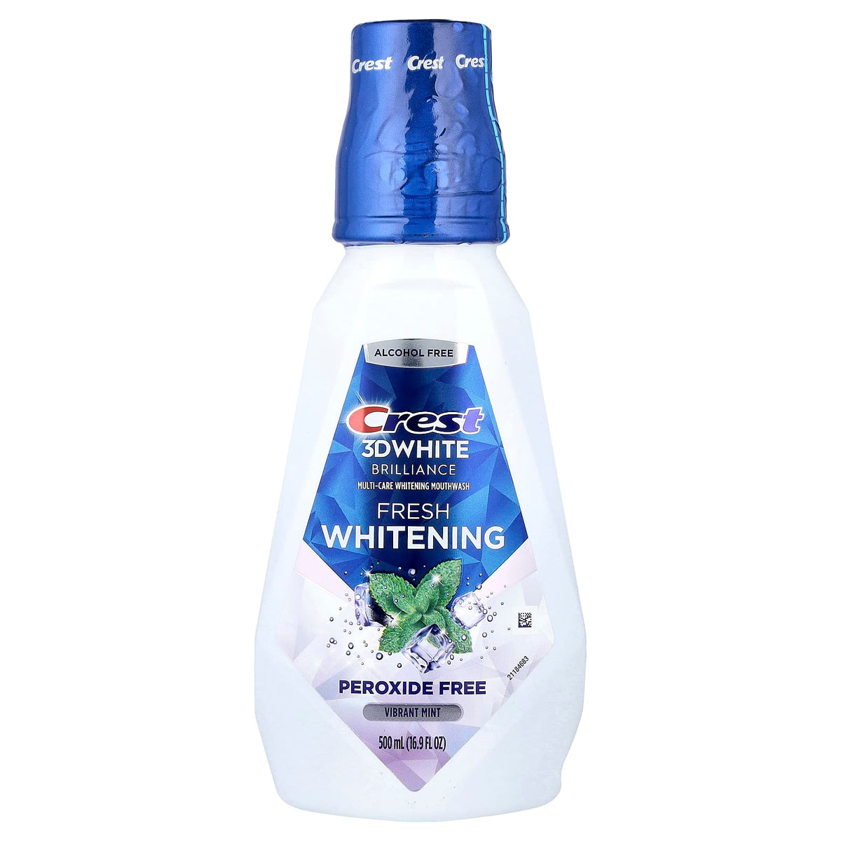 Crest 3D White Brilliance Whitening Mouthwash, Clean Mint, 500 ml (16.9 fl oz)