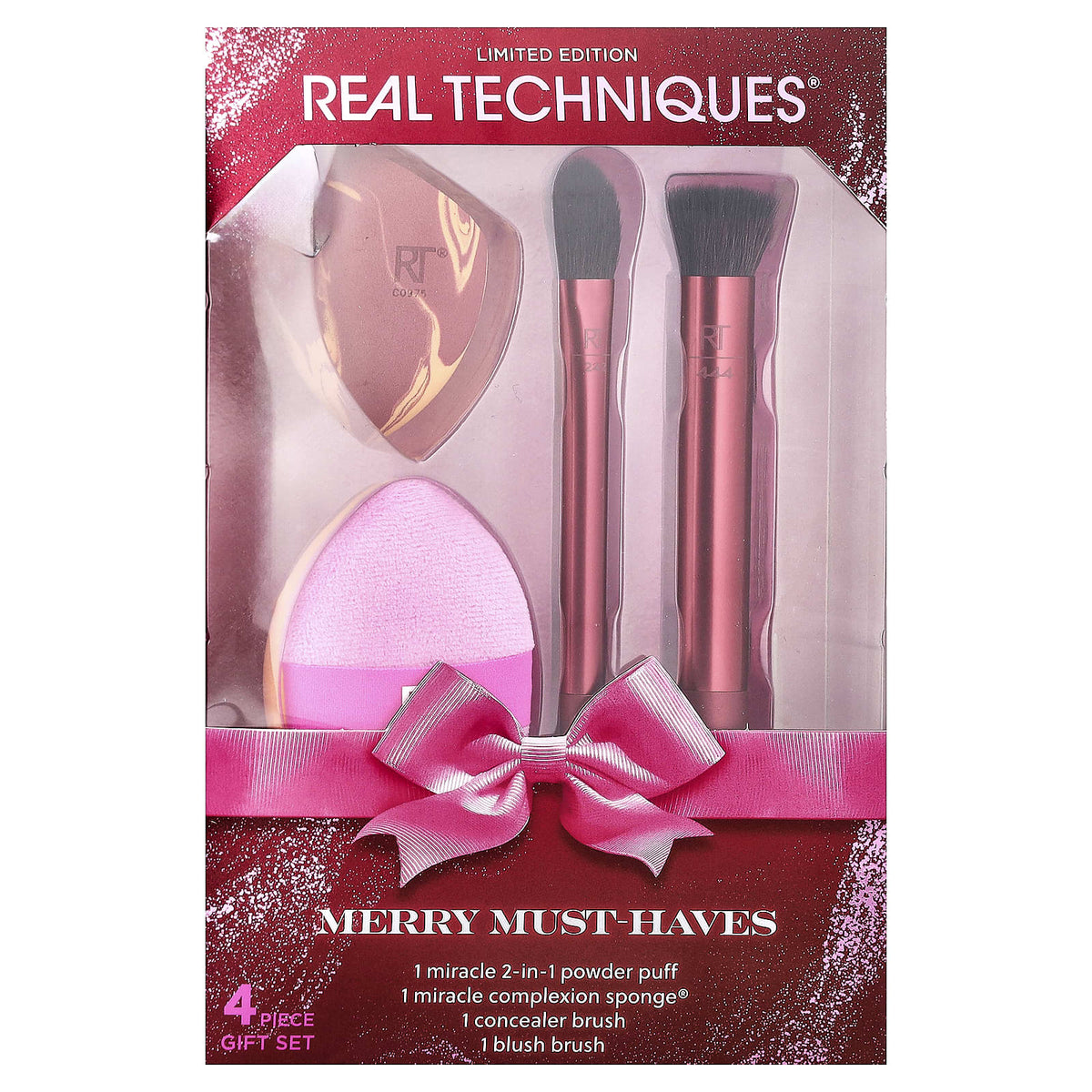 Real Techniques Merry Must-Haves Brush and Sponge Set 4 Piece Set - view 2