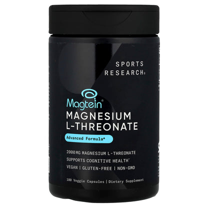 Sports Research Magtein Magnesium L-Threonate, 666 mg, 180 Veggie Capsules