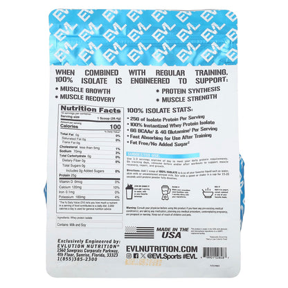 EVLution Nutrition 100% Isolate Protein, Unflavoured, 454 g (1 lb) - view 2