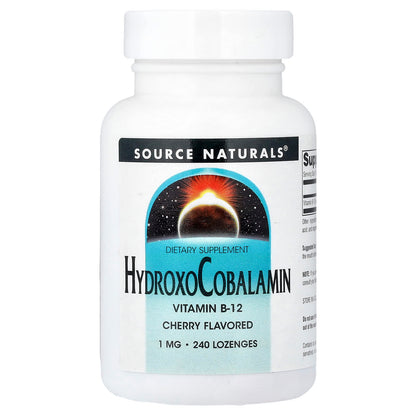 Source Naturals HydroxoCobalamin B-12, Cherry, 1 mg, 240 Lozenges