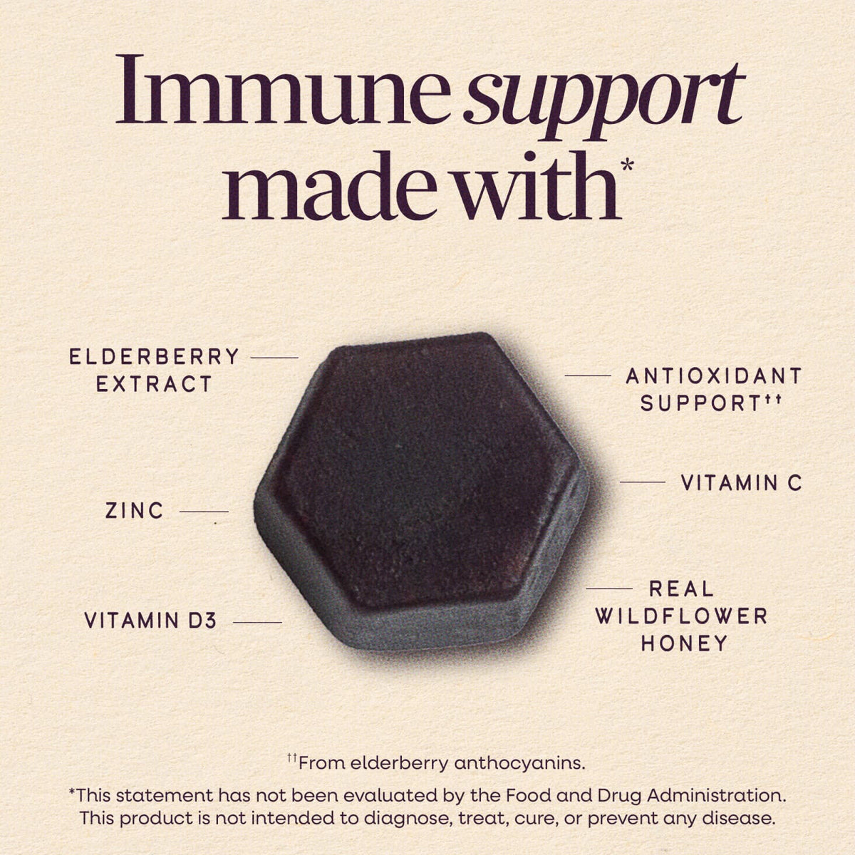 Nature's Way Sambucus Elderberry + Wildflower Honey Gummies, 50 Gummies - view 5