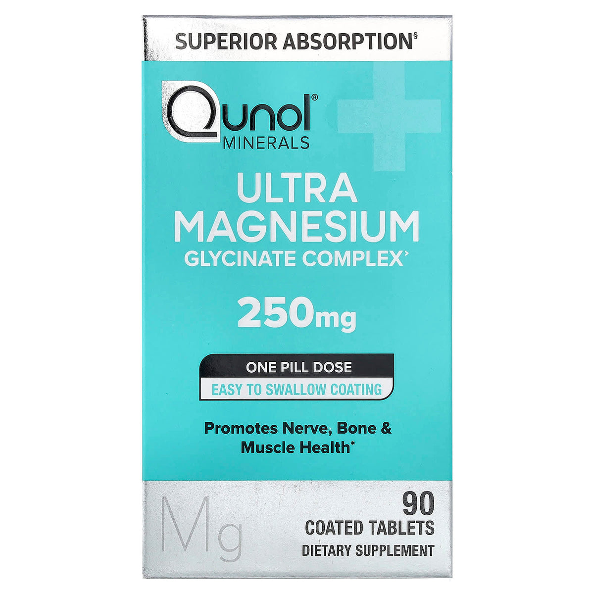Qunol Ultra Magnesium Glycinate Complex 250 mg, 90 Tablets