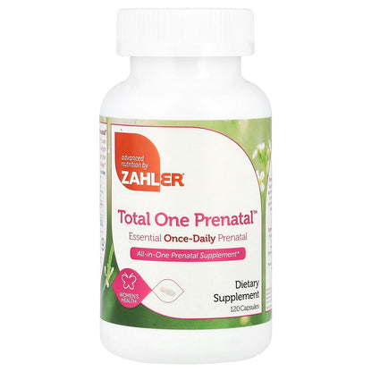 Zahler Total One Prenatal, Essential Once-Daily Prenatal, 120 Capsules