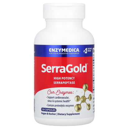 Enzymedica SerraGold High Potency Serrapeptase, 120 Capsules