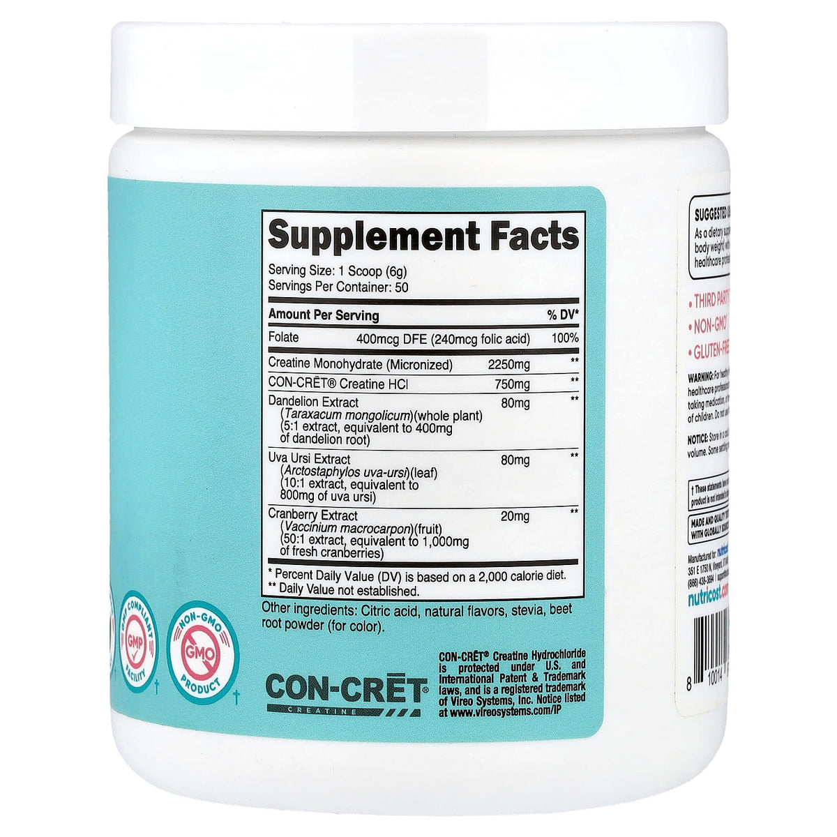 Nutricost Women's Creatine, Strawberry Lemonade, 285 g (10.2 oz) - view 2