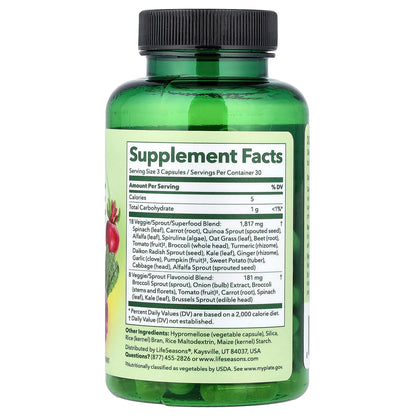 LifeSeasons Veggie Boost, 90 Capsules - view 2