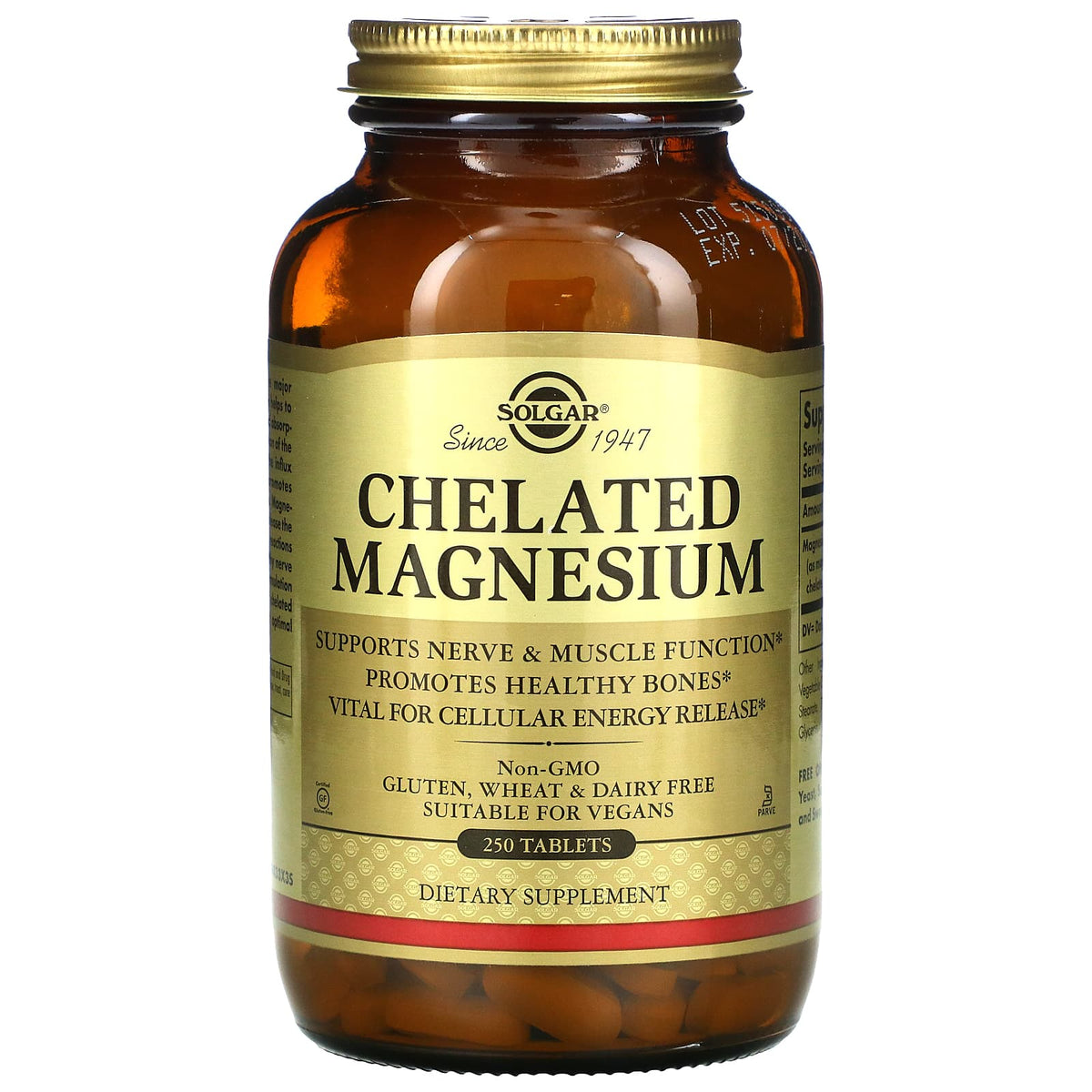 Solgar Chelated Magnesium 100 mg, 250 Tablets