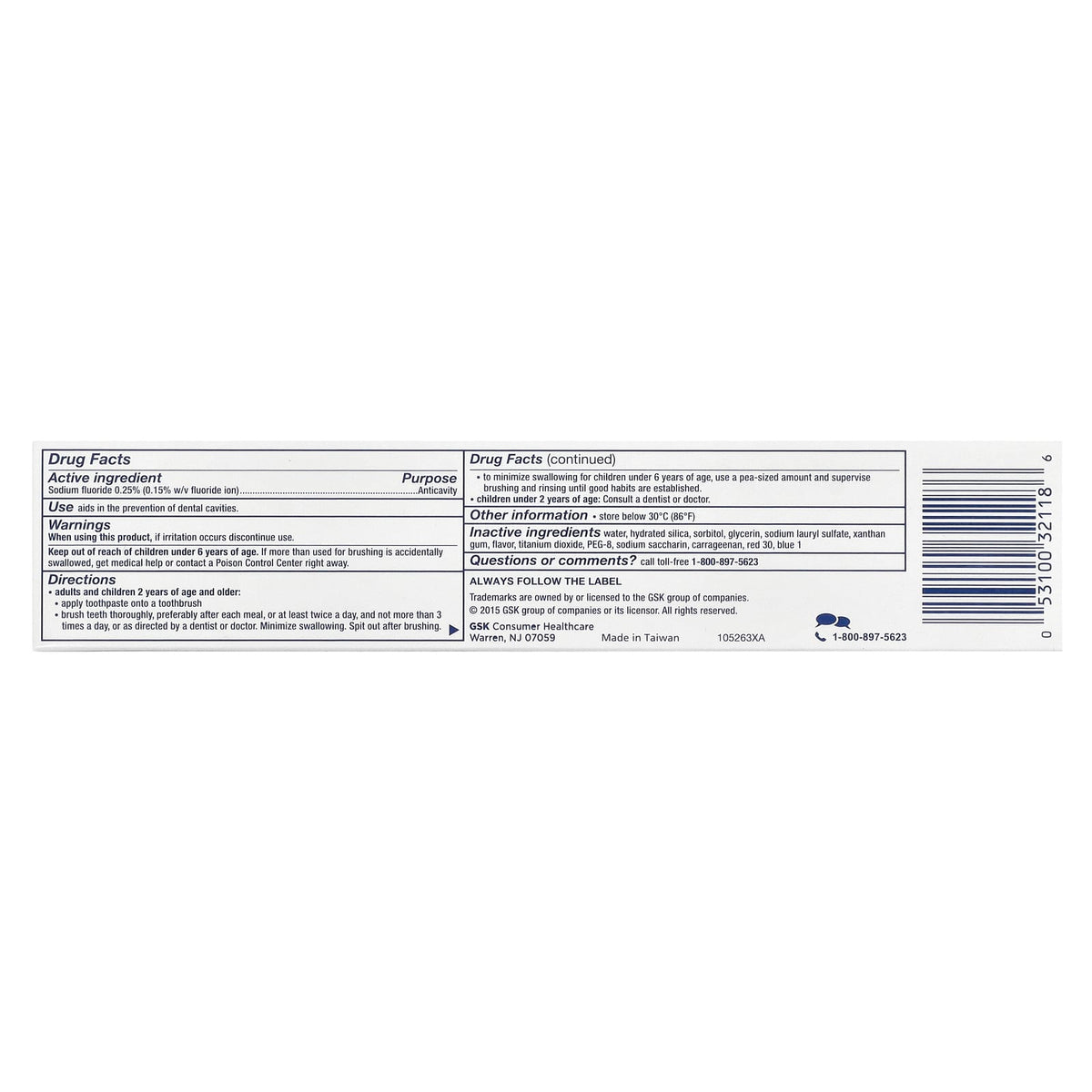 Aquafresh Triple Protection Fluoride Toothpaste, Cool Mint, 158.8 g - view 3