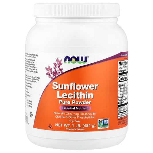 NOW Foods Sunflower Lecithin Pure Powder, 1 lb (454 g)