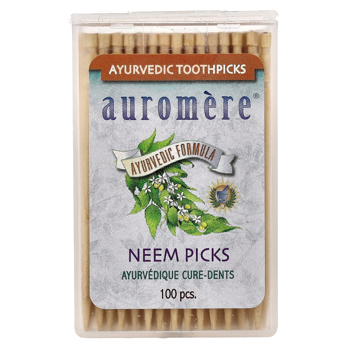 Auromere Ayurvedic Toothpicks, Neem Picks, 100 Pieces — product view