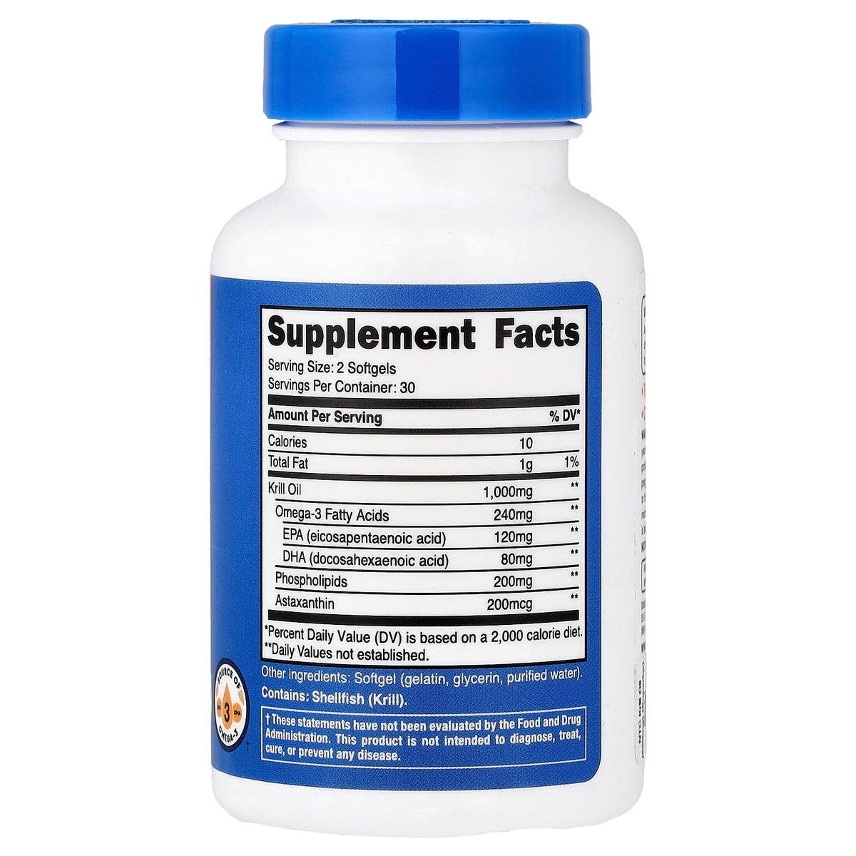 Nutricost Krill Oil, 60 Softgels (500 mg per Softgel) - view 2