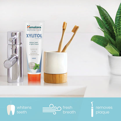 Himalaya Xylitol Toothpaste, Mint, Fluoride-Free, 113 g - view 5
