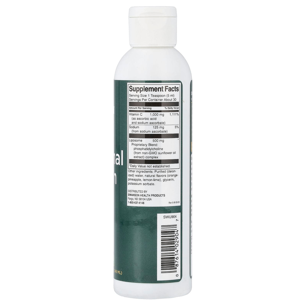 Swanson Vitamins Liposomal Vitamin C Liquid 5 fl oz (148 ml) — alternate product view