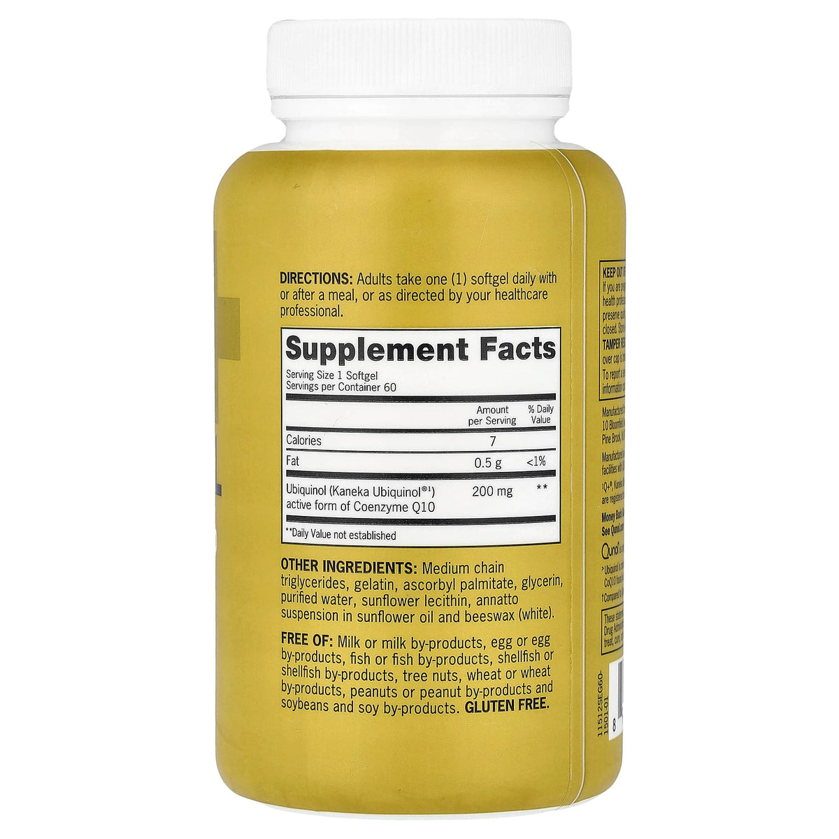 Qunol Ubiquinol, 200 mg, 60 Softgels — alternate product view