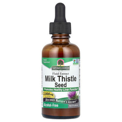Nature's Answer Milk Thistle Seed Fluid Extract, Alcohol-Free, 60 ml (2 fl oz)