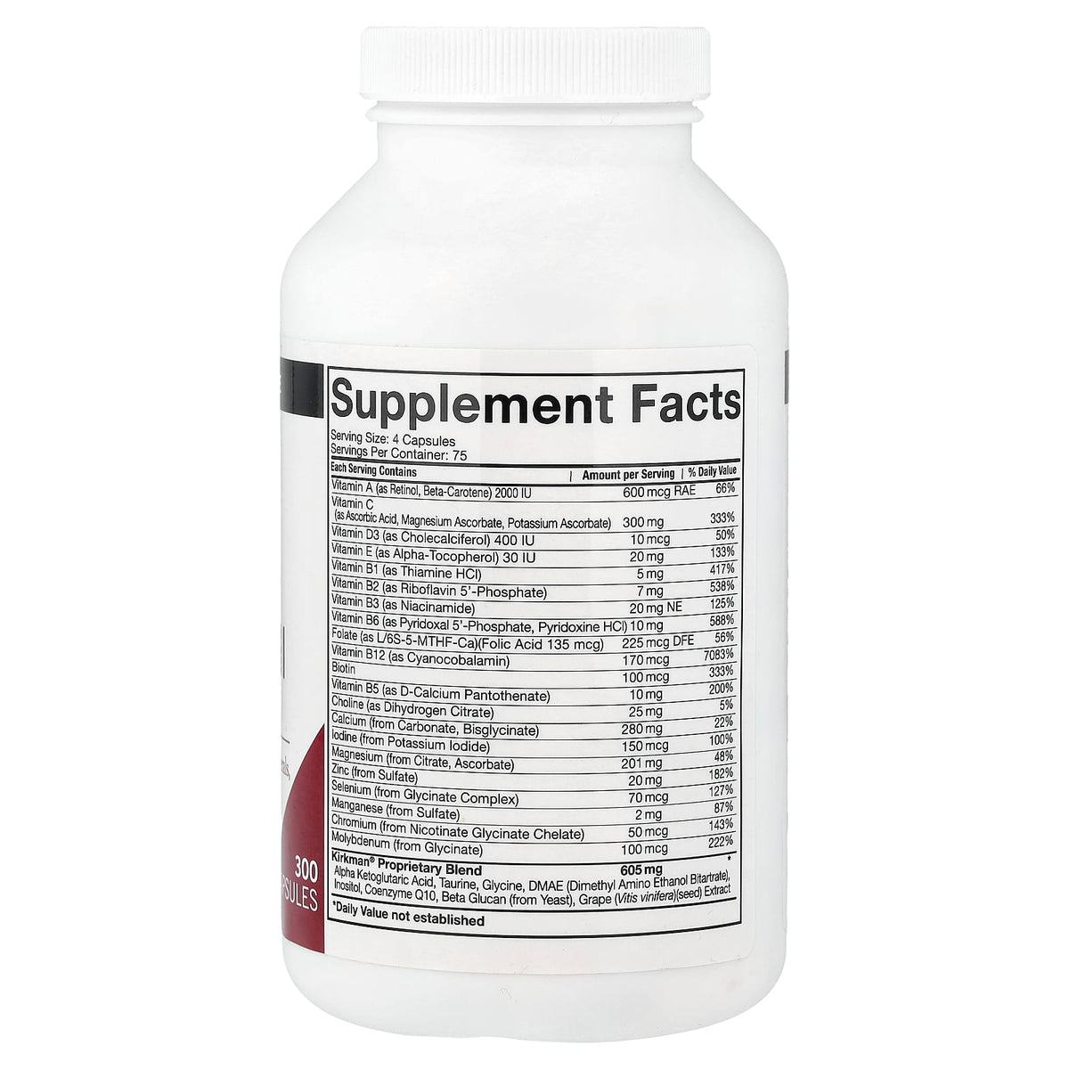 Kirkman Labs Spectrum Complete II with 5-MTHF 300 Capsules - view 2