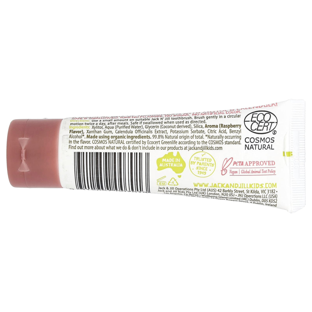 Jack n' Jill Natural Certified Toothpaste, 6 Months+, Raspberry, 50 g - view 2