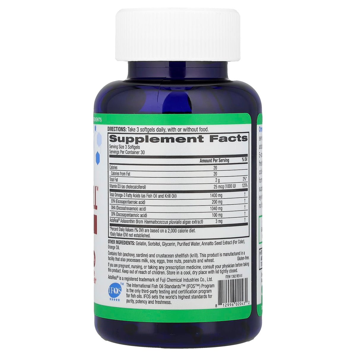BioTRUST OmegaKrill Fish & Krill Oil, 90 Softgels — alternate product view