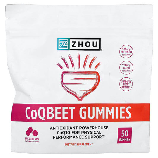 Zhou Nutrition CoQBeet Gummies Huckleberry 50 Gummies