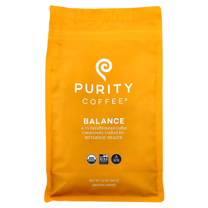 Purity Coffee Balance Ground Coffee, 2/3 Decaffeinated - 340 g