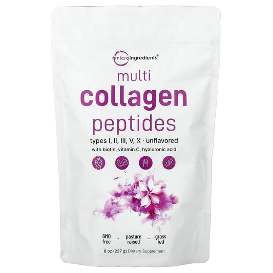 Micro Ingredients Multi Collagen Peptides, Unflavoured, 227 g (8 oz)