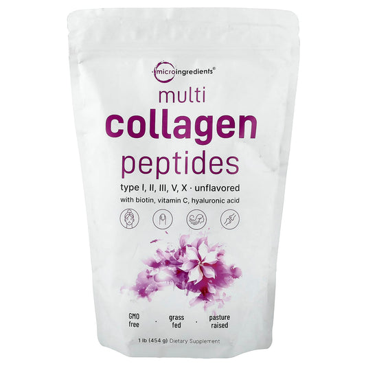 Micro Ingredients Multi Collagen Peptides, Unflavoured, 454 g (1 lb)