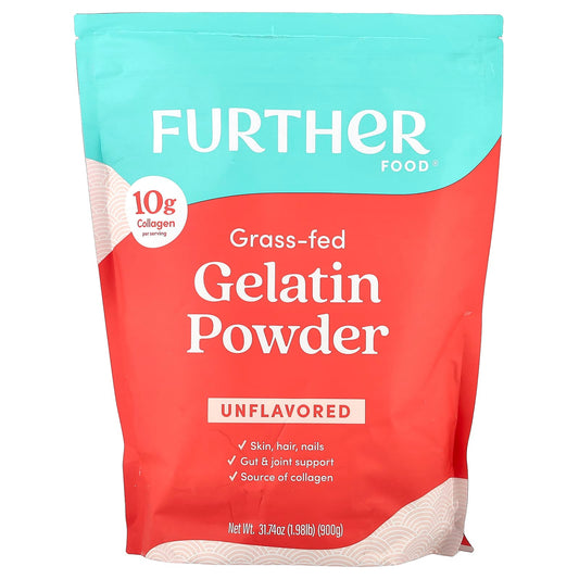 Further Food Grass-Fed Gelatin Powder, Unflavored, 900 g (31.74 oz)