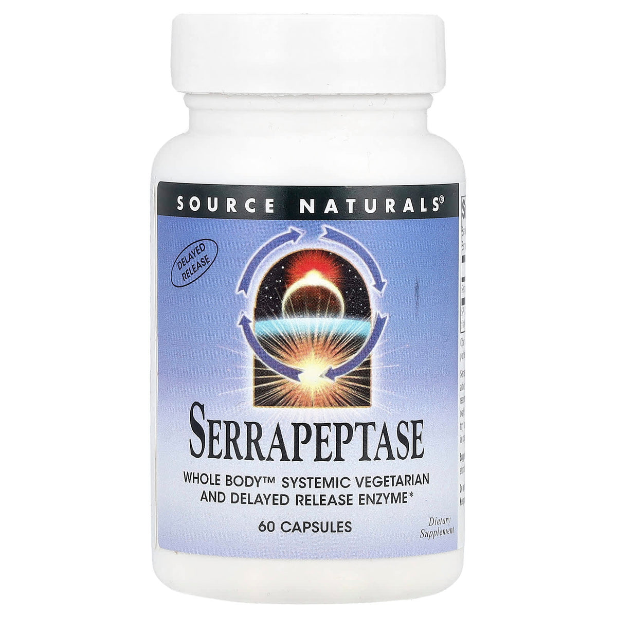 Source Naturals Serrapeptase, 60 Capsules (60,000 SPU per Capsule) — product view
