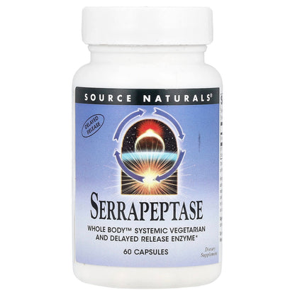 Source Naturals Serrapeptase, 60 Capsules (60,000 SPU per Capsule)