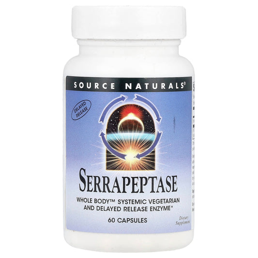 Source Naturals Serrapeptase, 60 Capsules (60,000 SPU per Capsule)