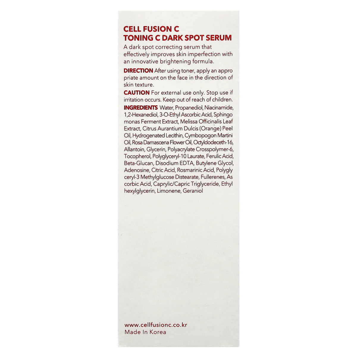 Cell Fusion C Toning C Dark Spot Serum, 30 ml (1.01 fl oz) - view 3