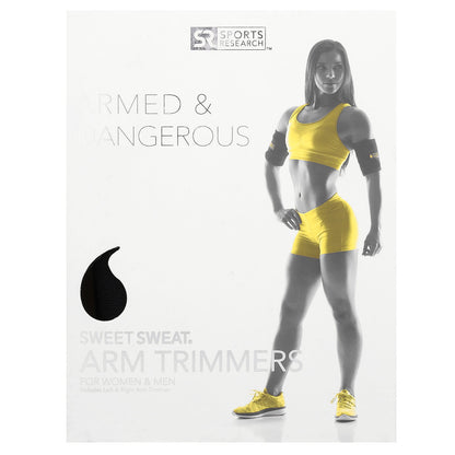 Sports Research Sweet Sweat Arm Trimmers, Medium, Black & Yellow, 1 Pair - view 2