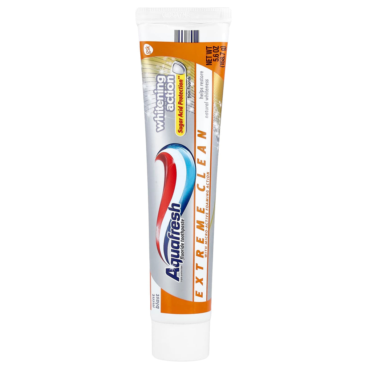 Aquafresh Extreme Clean Fluoride Toothpaste, Whitening, Mint Blast, 158.7 g — product view