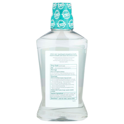 Tom's of Maine Whole Care Fluoride Mouthwash, Fresh Mint, 473 ml (16 fl oz) - view 3
