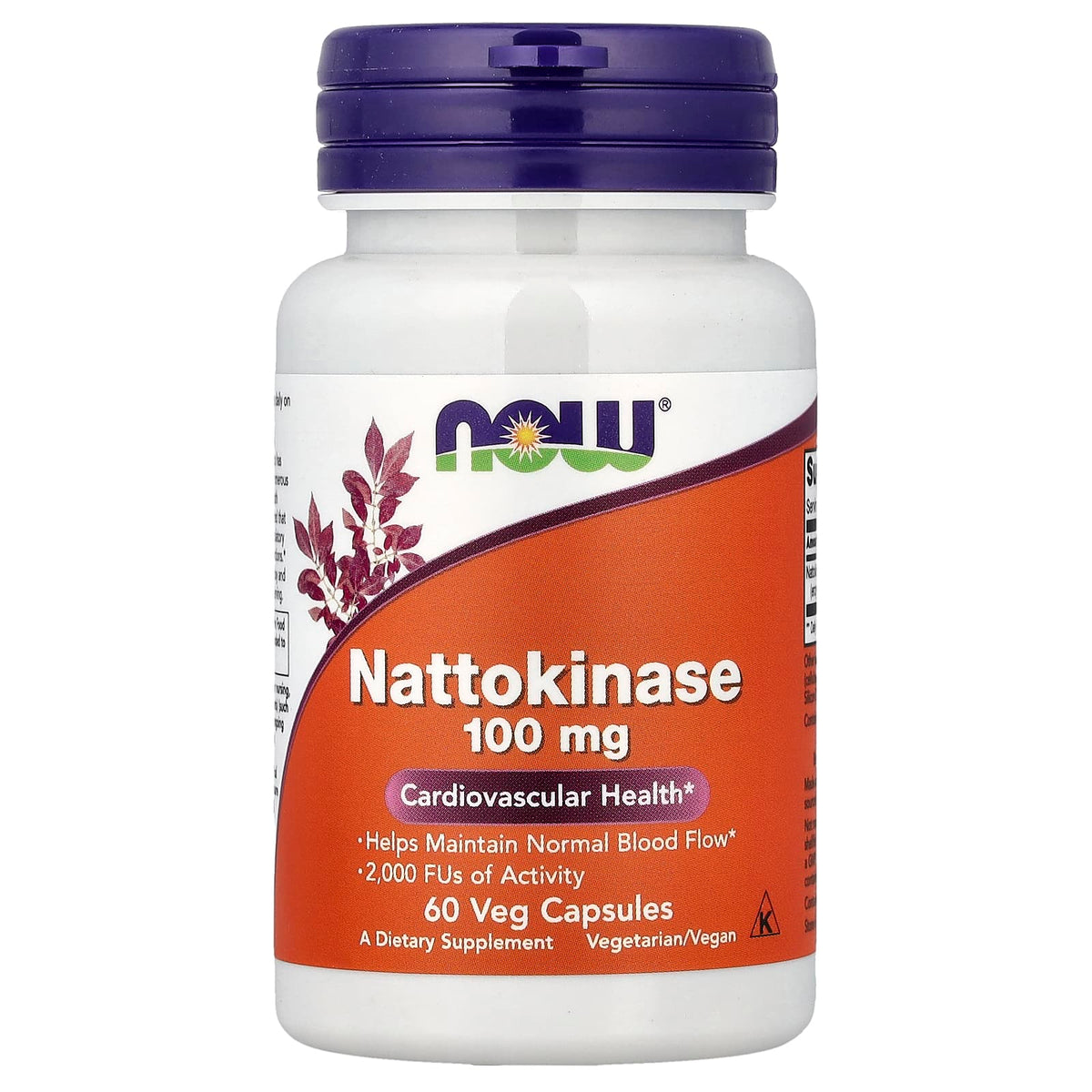 NOW Foods Nattokinase, 100 mg, 60 Veg Capsules — product view