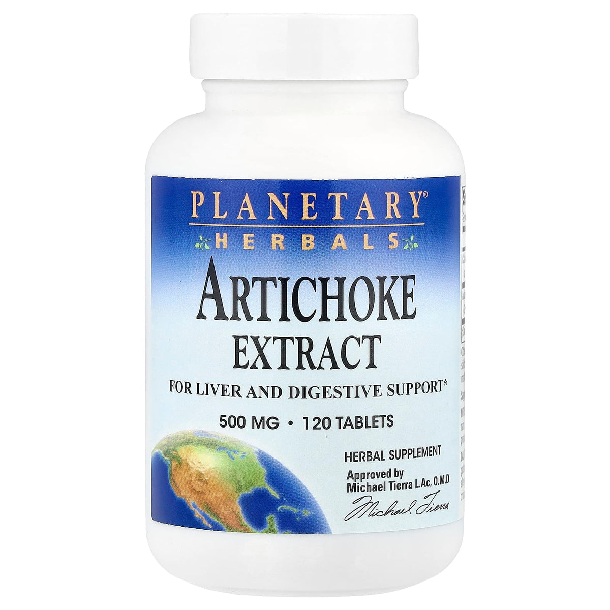 Planetary Herbals Artichoke Extract, 120 Tablets