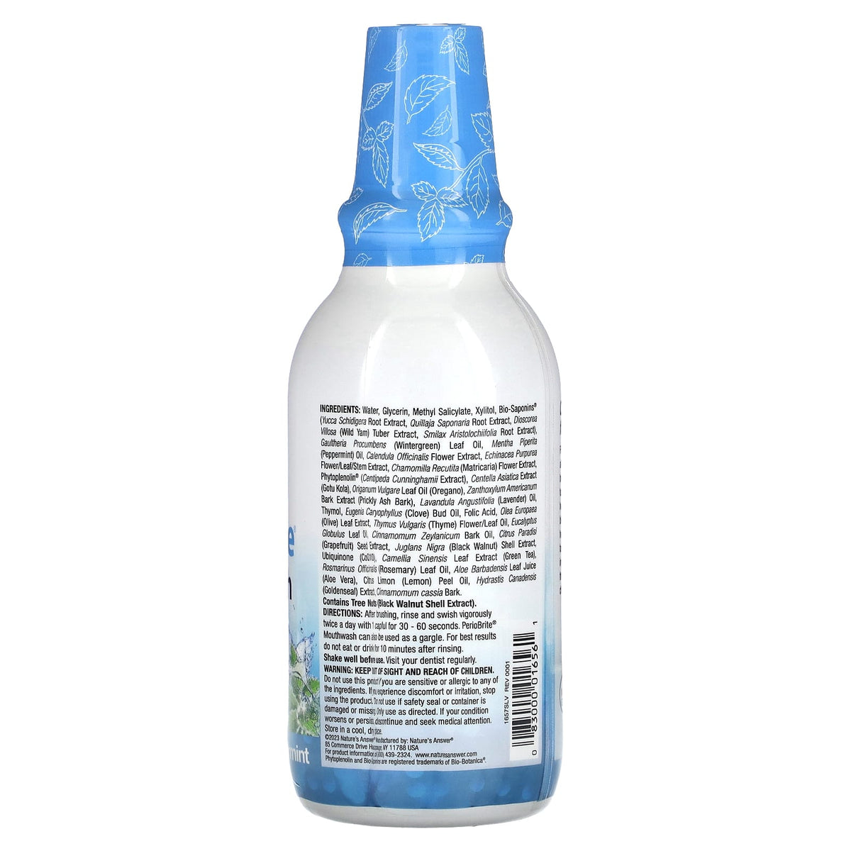 Nature's Answer PerioBrite Mouthwash with Xylitol, Wintermint, 480 ml (16 fl oz) — alternate product view