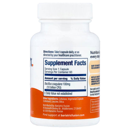 Bariatric Fusion Probiotic 10 Billion CFU 60 Capsules - view 2
