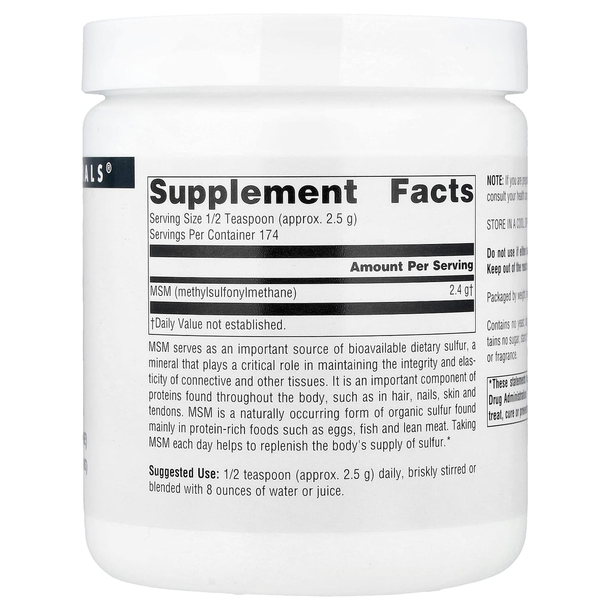 Source Naturals MSM Powder, 453.6 g (16 oz) — alternate product view