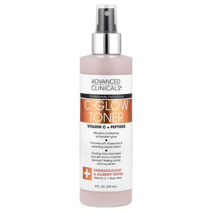 Advanced Clinicals C-Glow Vitamin C + Peptides Toner 237 ml (8 fl oz)