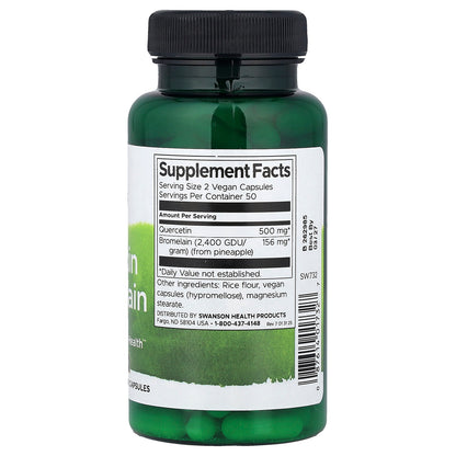 Swanson Vitamins Quercetin & Bromelain, 100 Vegan Capsules - view 2