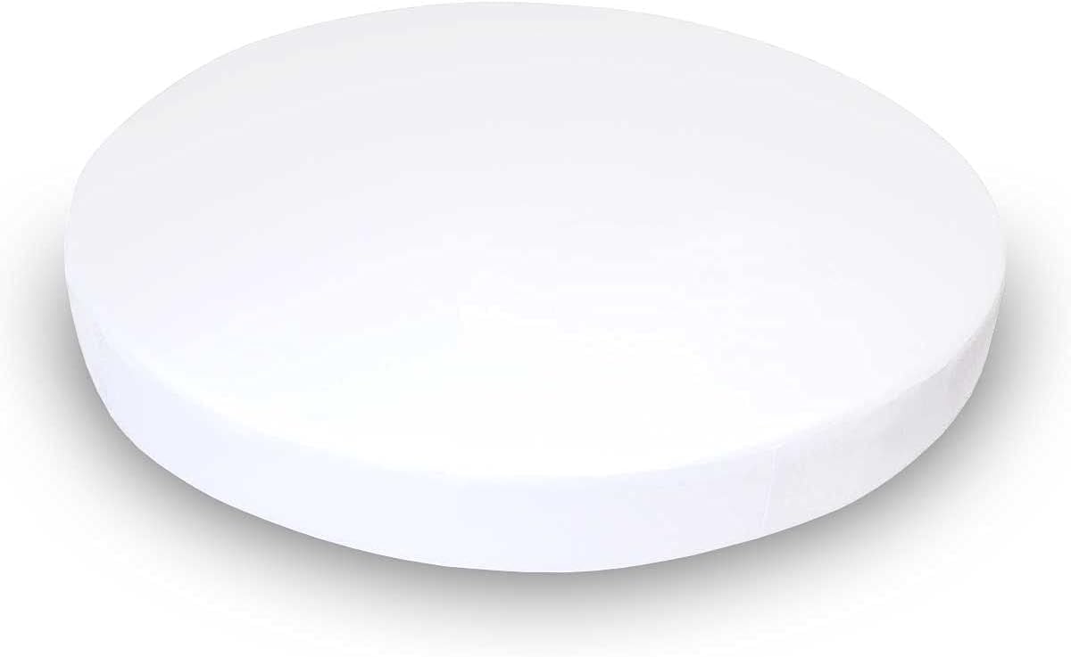SheetWorld Round Cot Sheet, Solid White Jersey Knit, 42 x 42 in