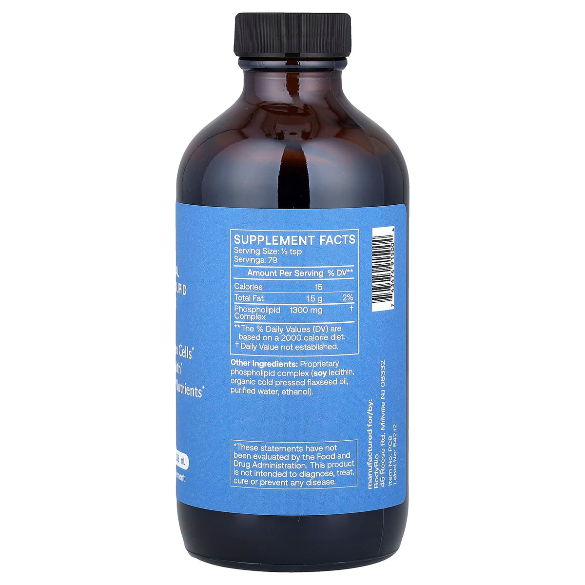 BodyBio PC Liposomal Phospholipid Complex, 236 ml (8 fl oz) - view 2