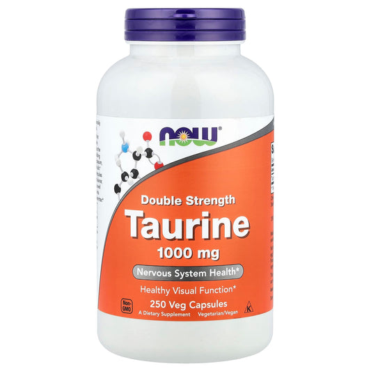 NOW Foods Taurine 1,000 mg 250 Veg Capsules